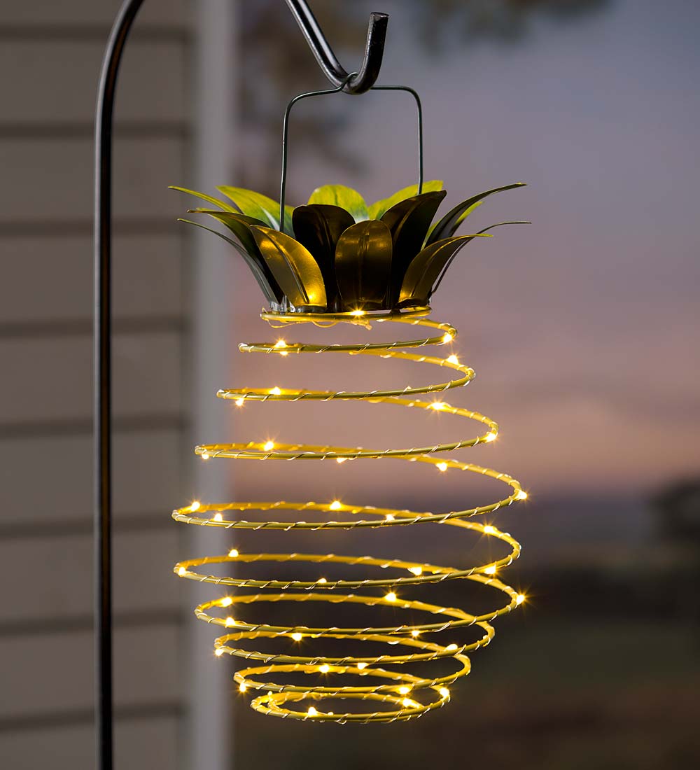 Hanging Solar Lantern Decoration, Pineapple