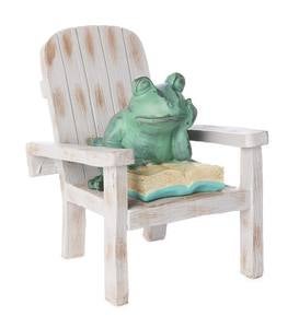 Reading Frog Garden Statue