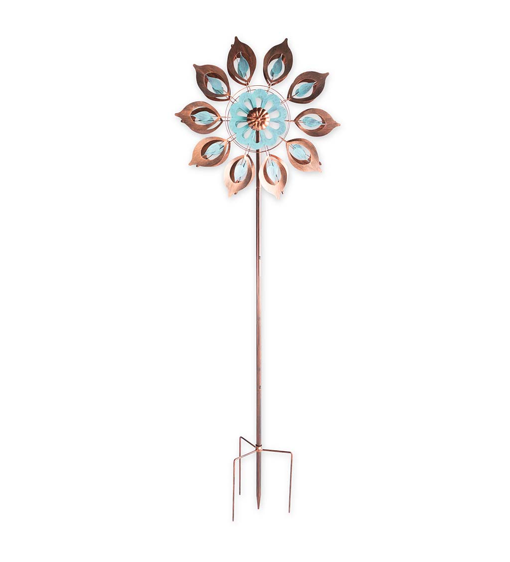 Copper Lily Wind Spinner