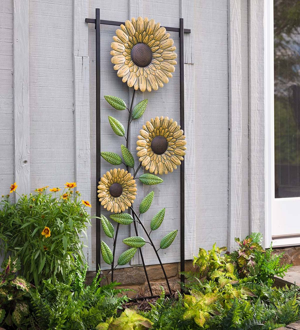 Sunflower Garden Metal Trellis/Wall Art