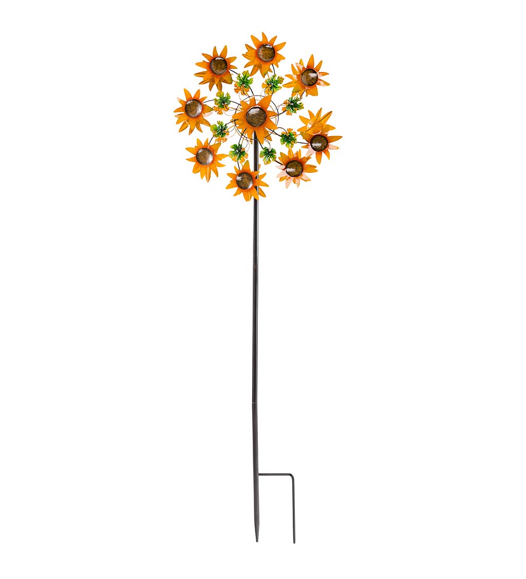 Sunflower Garden Metal Wind Spinner