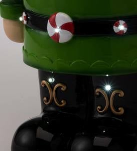 Indoor/Outdoor Lighted Shorty Elf Holiday Statue