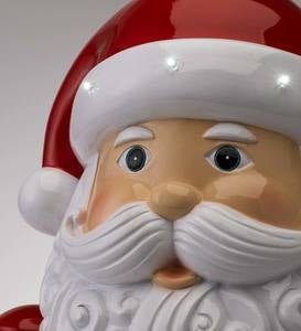 Indoor/Outdoor Lighted Shorty Santa Holiday Statue