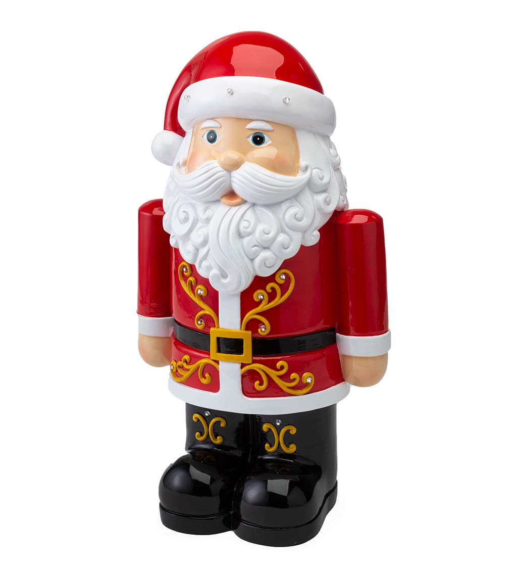 Indoor/Outdoor Lighted Shorty Santa Holiday Statue