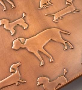 Embossed Metal Dog Breeds Boot Tray