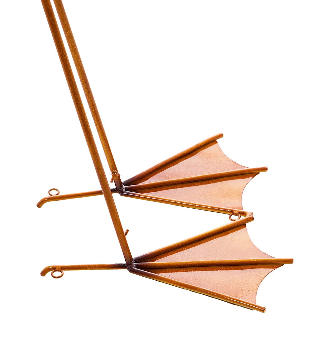 Free-Standing Pink Flamingo Wind Spinner