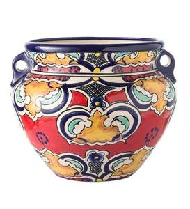 Authentic Mexican Talavera Ceramic Standing Planter Pot