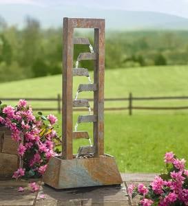 Indoor/Outdoor Cascading Slate Vertical Fountain