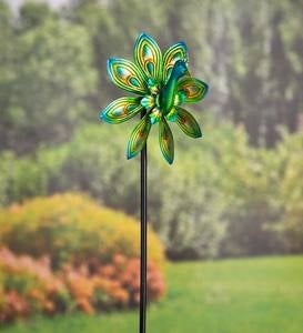 Midi 3D Peacock Metal Wind Spinner