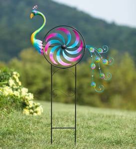 Iridescent Peacock Wind Spinner