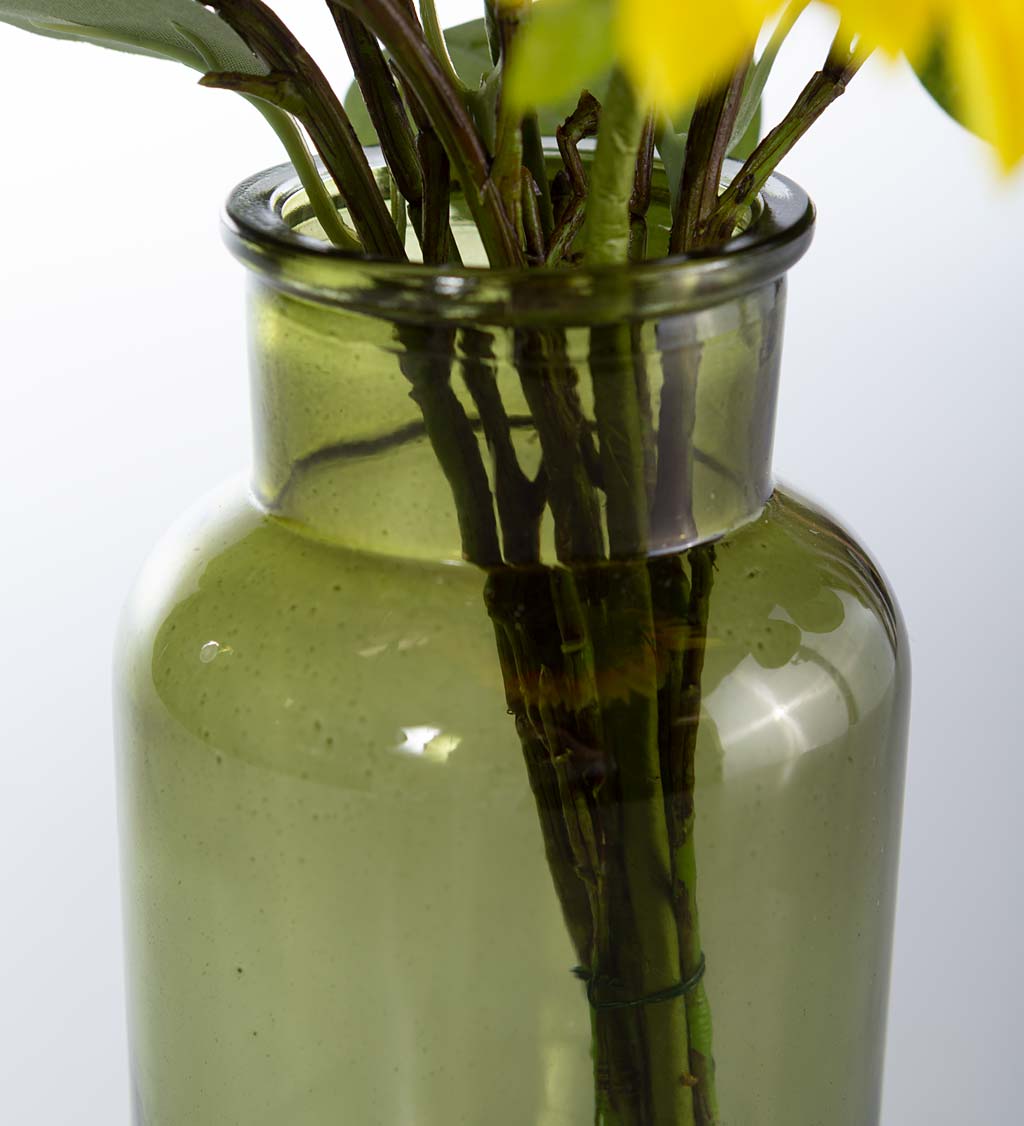 Sunflower and Eucalyptus Arrangement in Vase