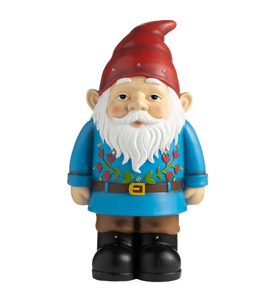 Indoor/Outdoor Lighted Shorty Elvin The Gnome Statue