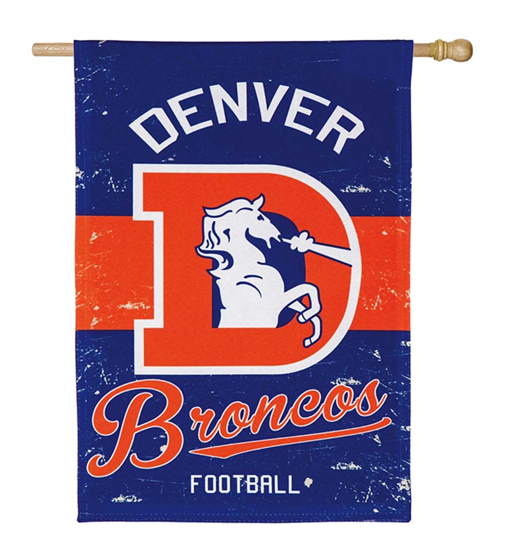 Double-Sided Vintage Graphic NFL Team Pride Linen House Flag