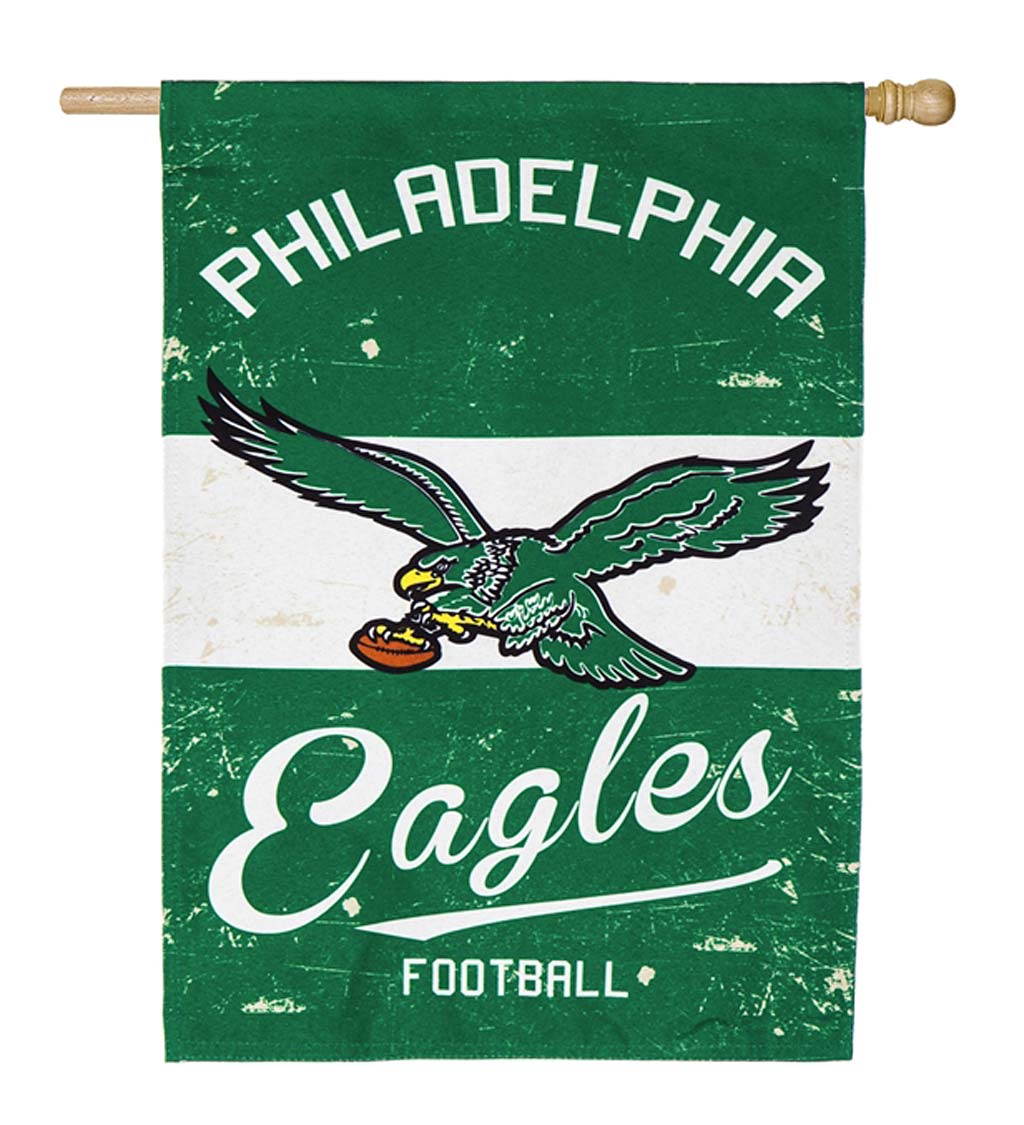 Double-Sided Vintage Graphic NFL Team Pride Linen House Flag