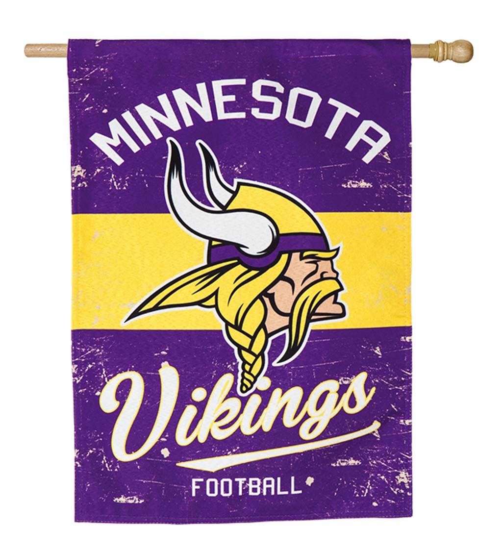 Double-Sided Vintage Graphic NFL Team Pride Linen House Flag