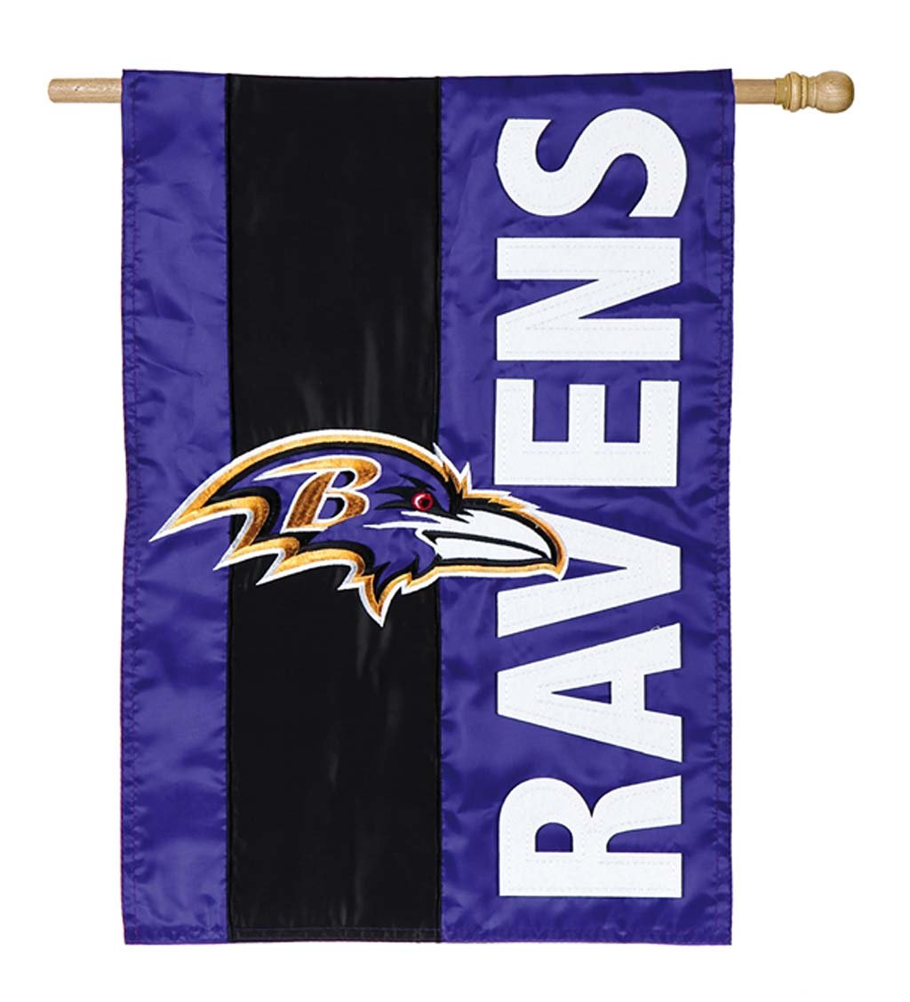 Double-Sided Embellished NFL Team Pride Applique House Flag