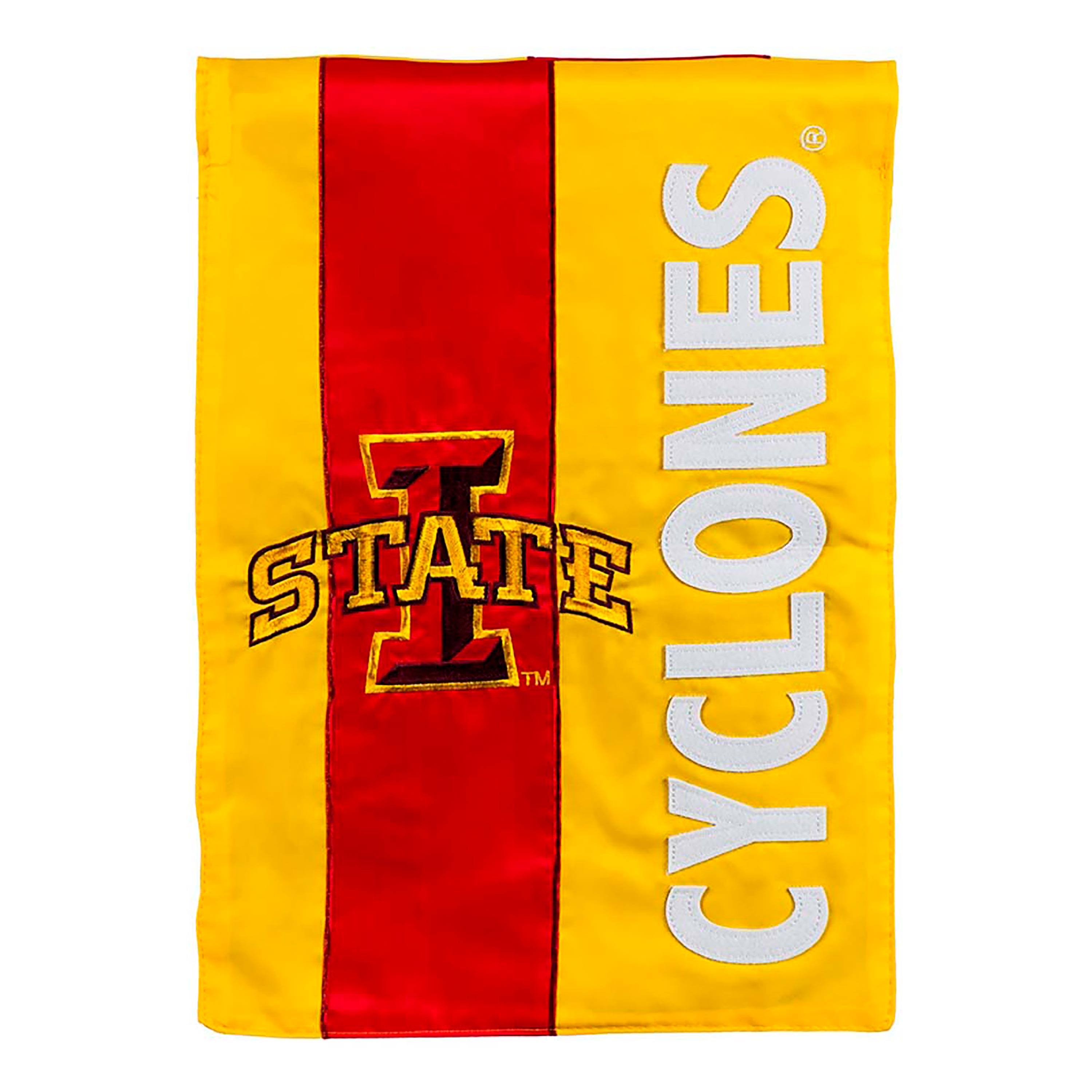 Double-Sided Embellished College Team Pride Applique House Flag