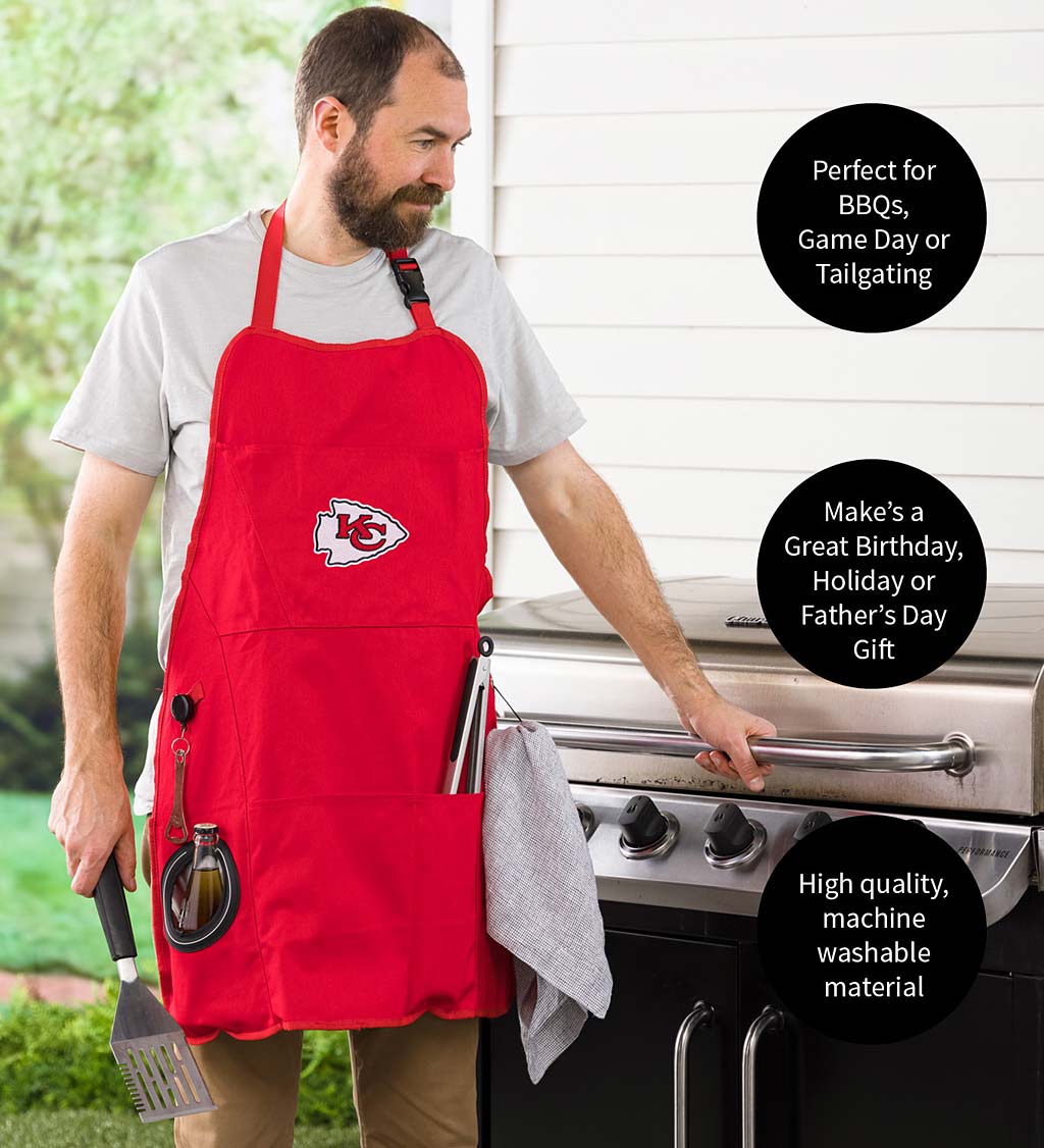 Deluxe Cotton Canvas NFL Team Pride Grilling/Cooking Apron