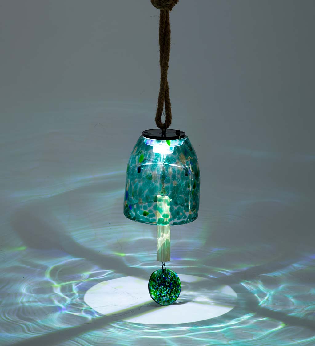 Solar Art Glass Bell Chime