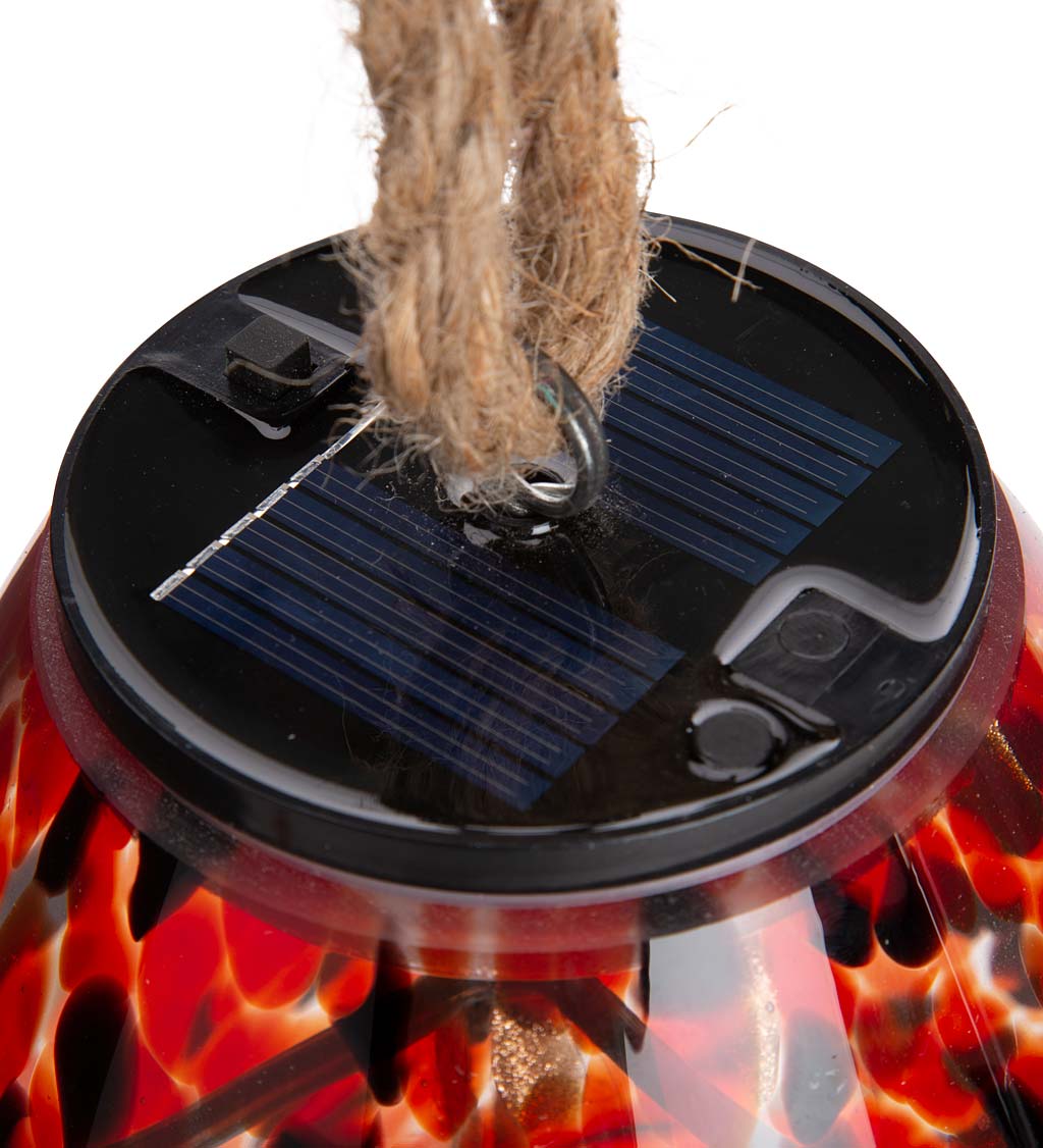Solar Art Glass Bell Chime