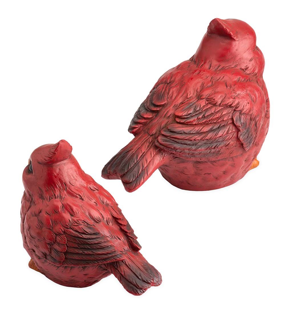 Oversized Cardinal Garden Statues, Set of 2