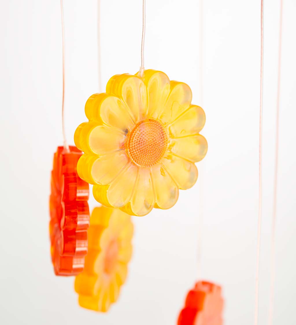 Color Changing Solar Mobile with Sunflowers