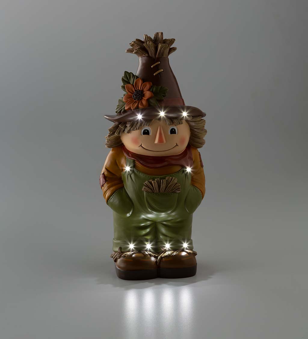 Indoor/Outdoor Lighted Scarecrow Shorty Statue