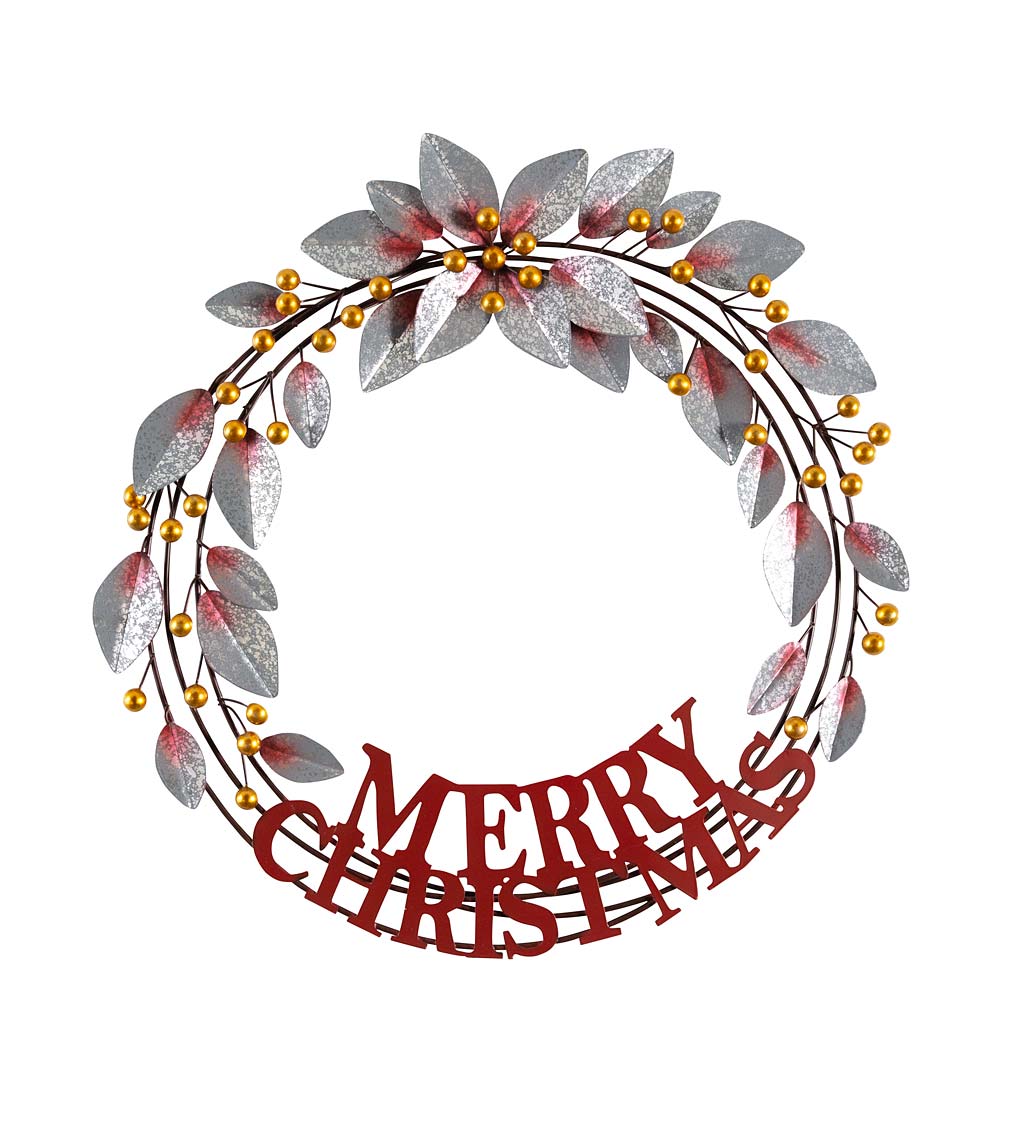 Merry Christmas Metal Wreath