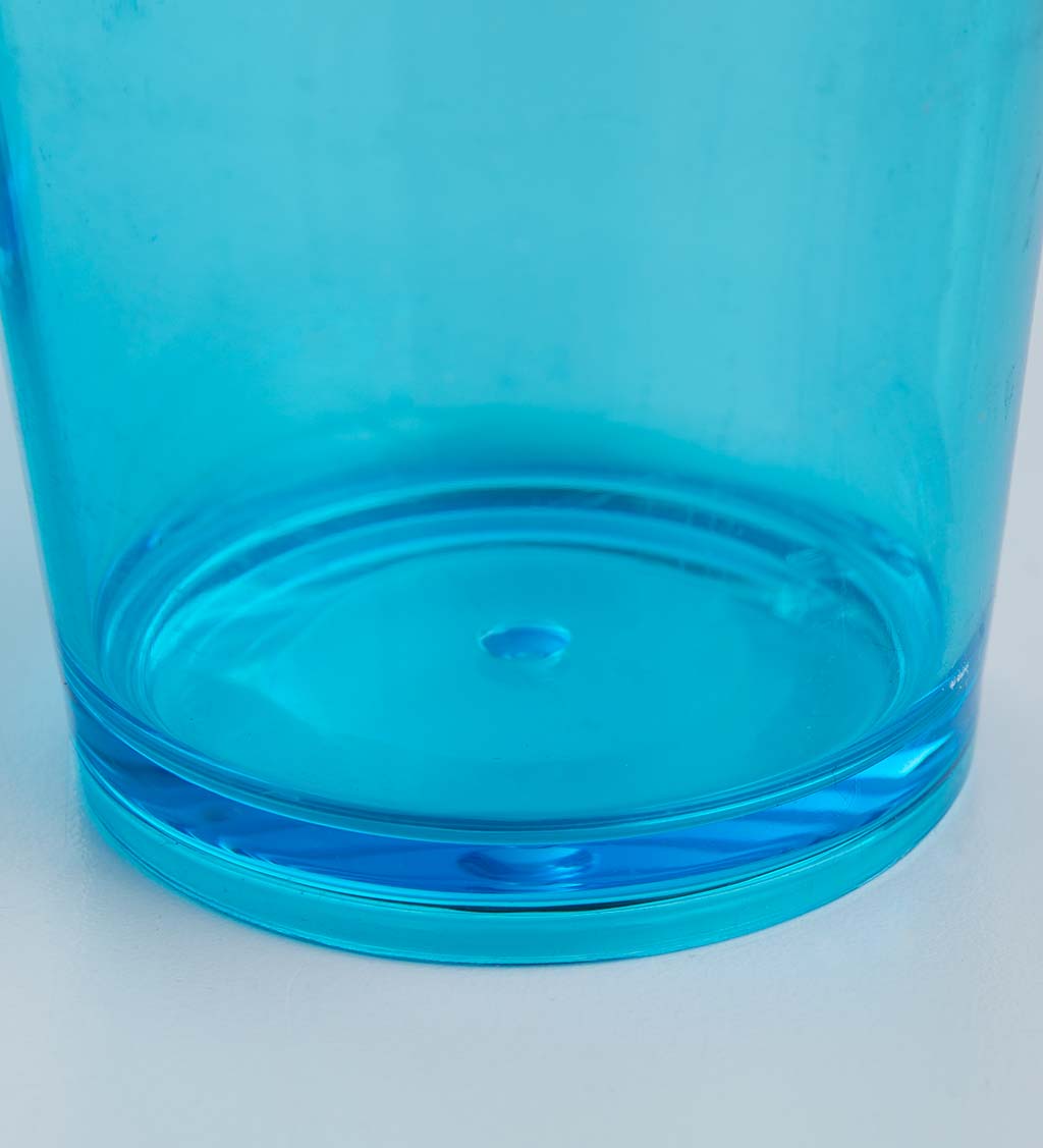 Lake Blue Acrylic Short 15 oz. Tumblers, Set of 6