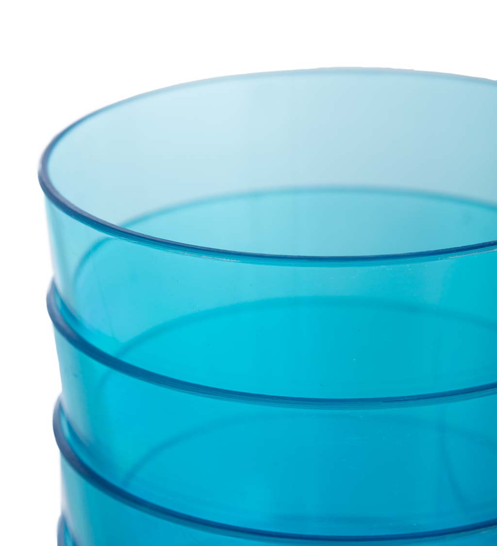 Lake Blue Acrylic Short 15 oz. Tumblers, Set of 6