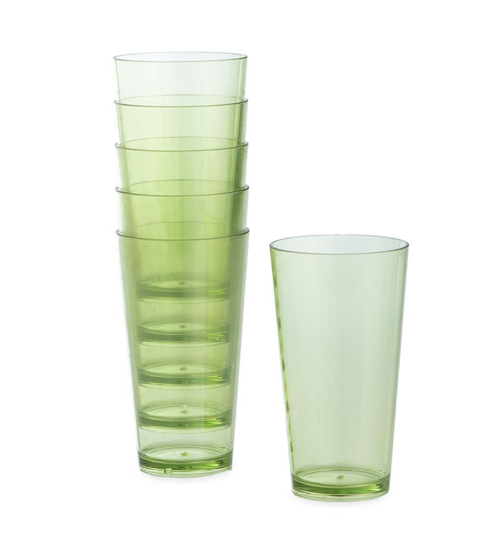 Acrylic Outdoor Glassware Drinking Tumblers, Set of 6