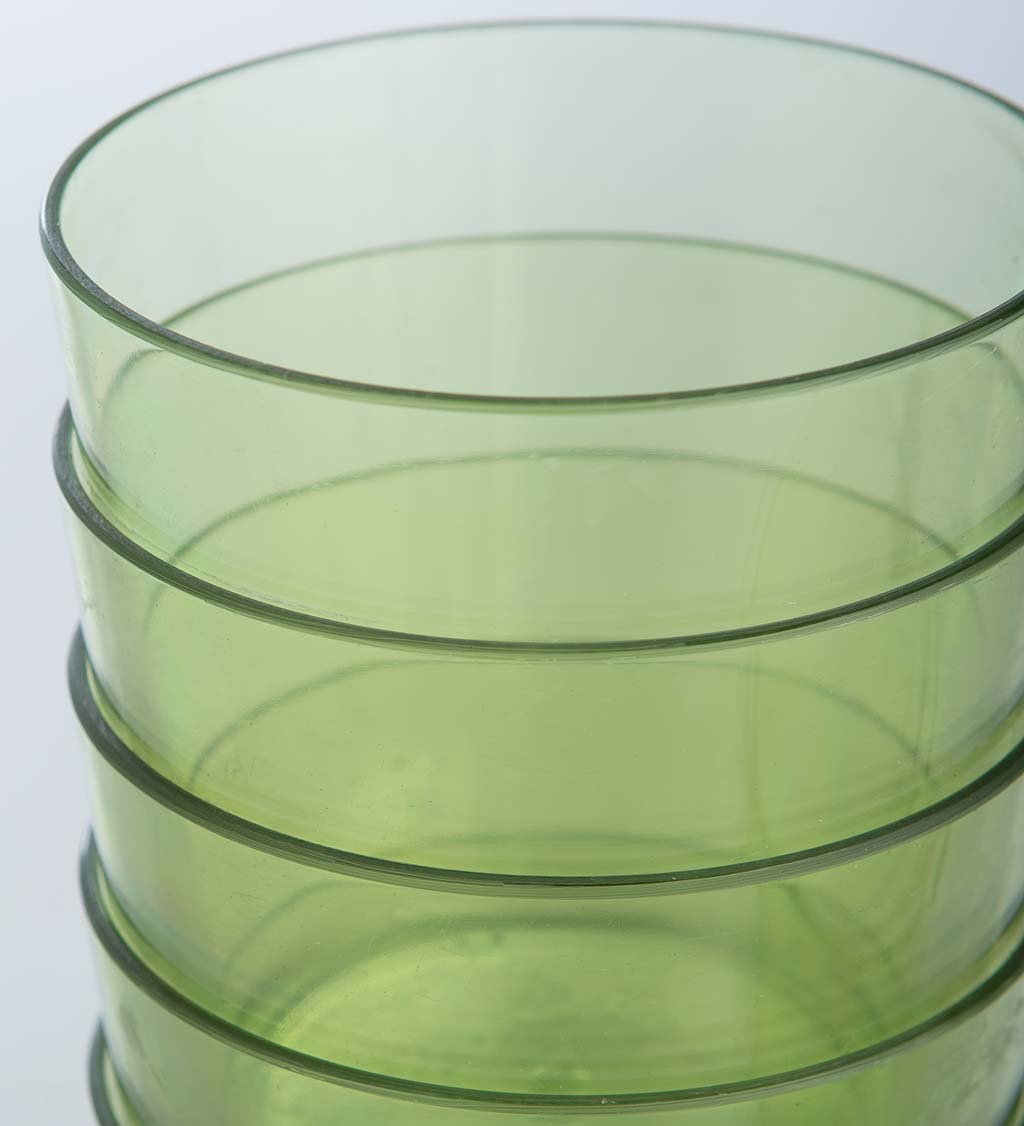 Moss Green Acrylic Short 15 oz. Tumblers, Set of 6