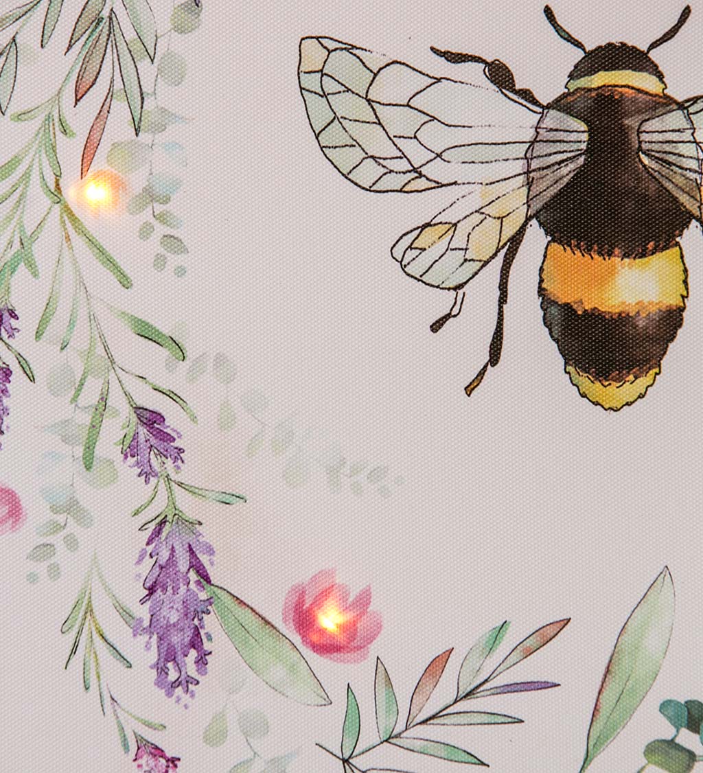 Bee Kind Lighted Canvas Wall Art