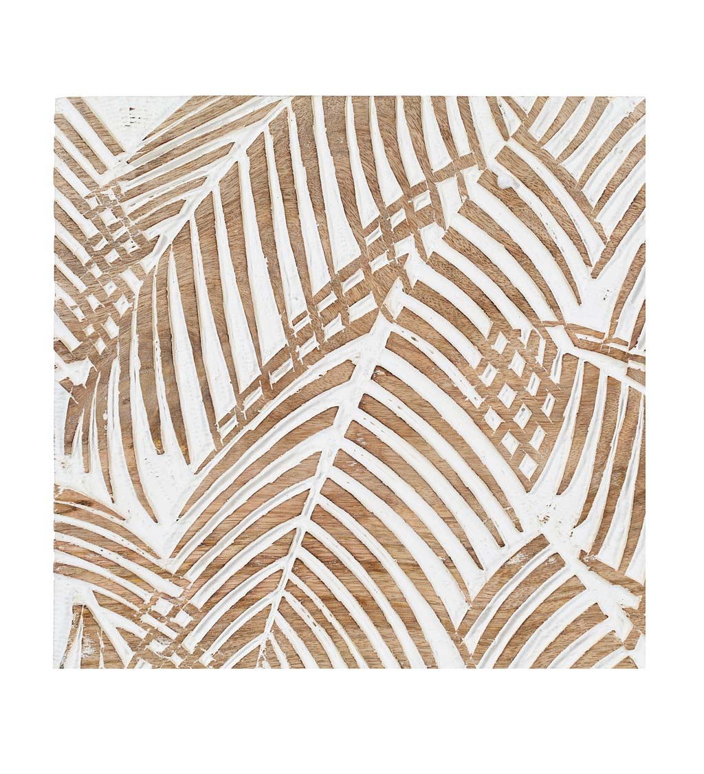 Three Panel White Washed Tropical Wall Art