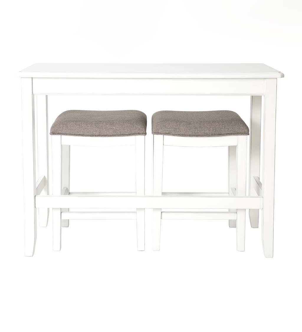 Sofa Table Set with Saddle Seat Stools