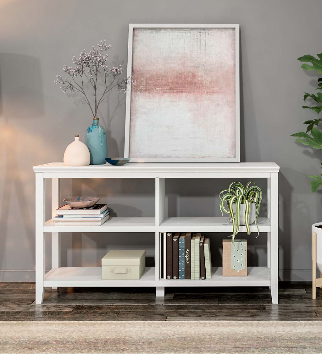 Farmhouse Two-Shelf Console Bookcase