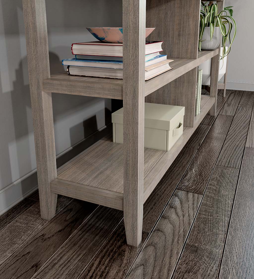 Farmhouse Two-Shelf Console Bookcase