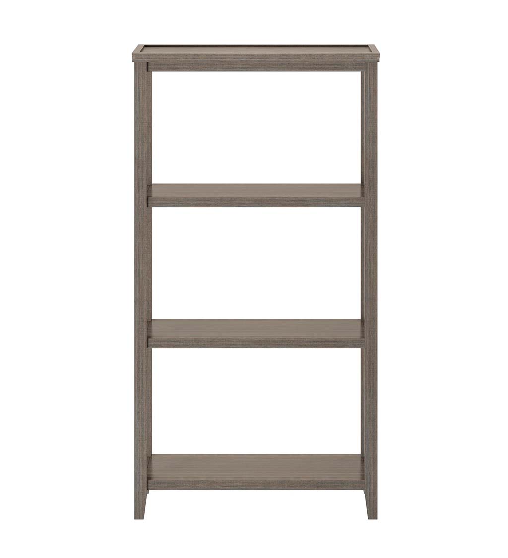 Farmhouse Three-Shelf Tall Bookcase Storage Rack