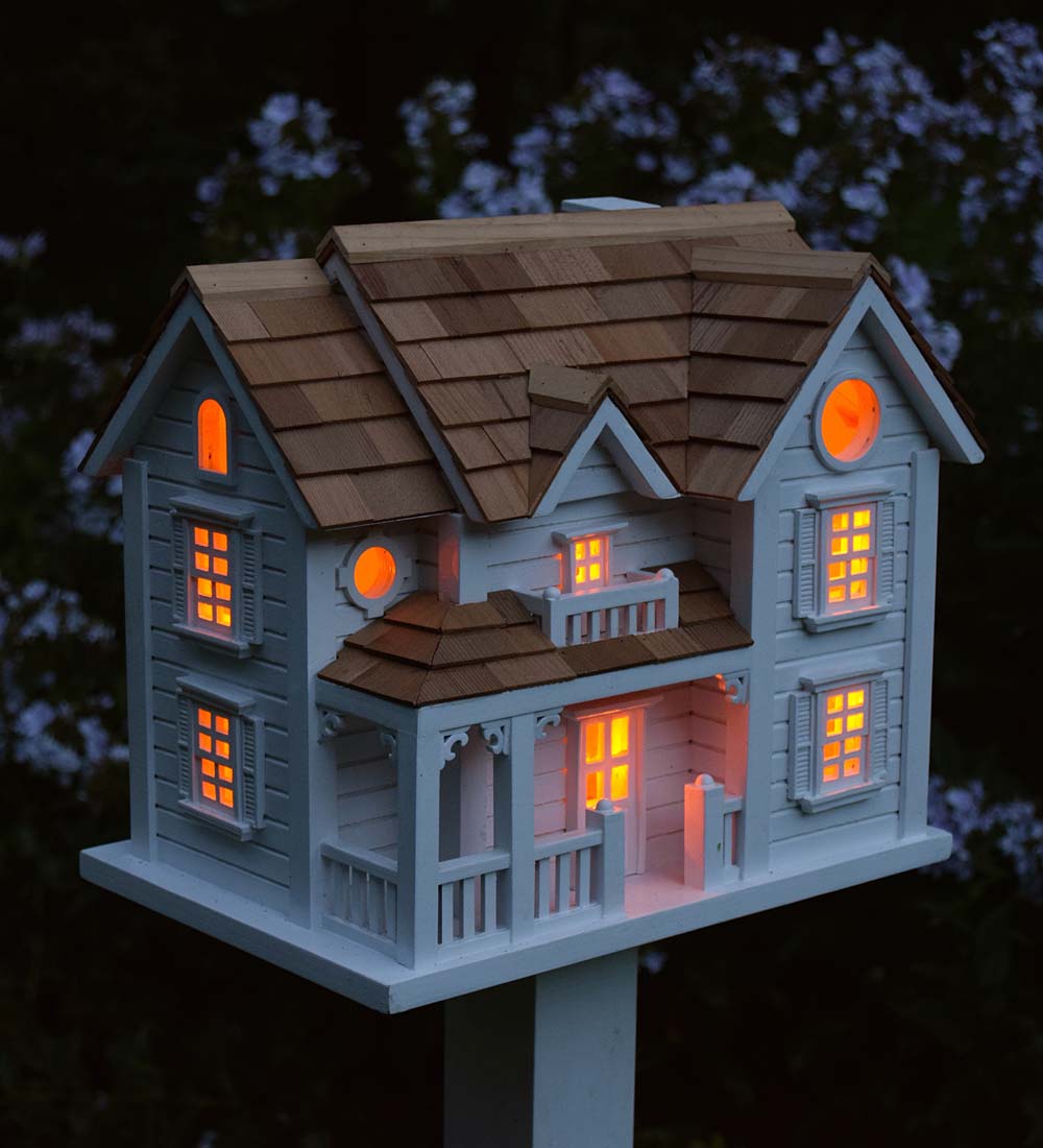 Kingsgate Cottage Lighted Birdhouse