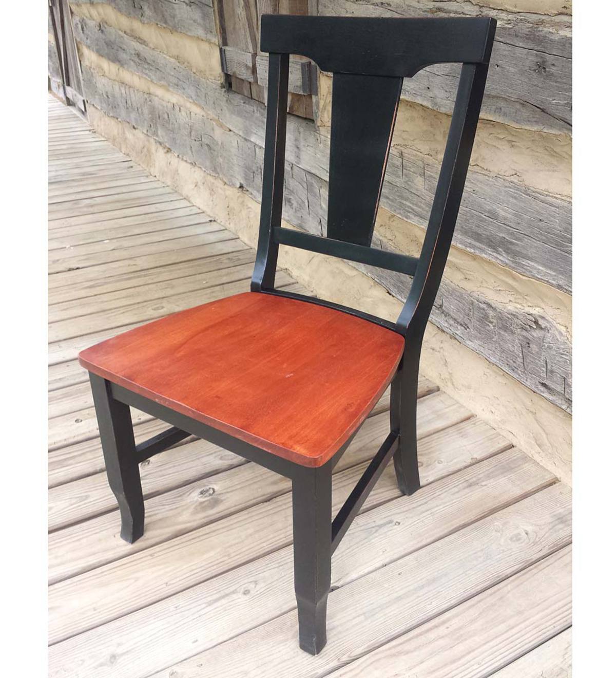 Fiddle Back Wood Side Chair