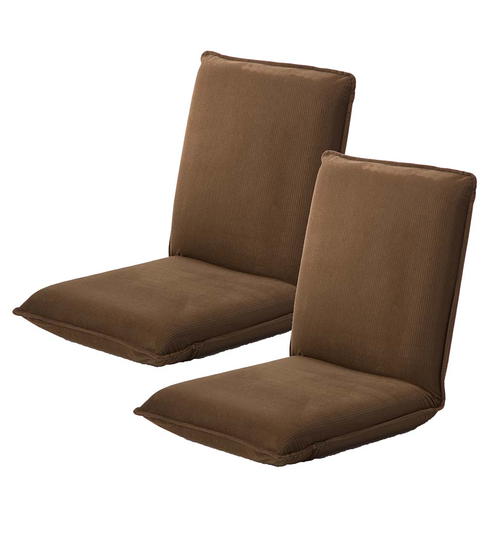 Multiangle Floor Chairs with Adjustable Back, Set of 2