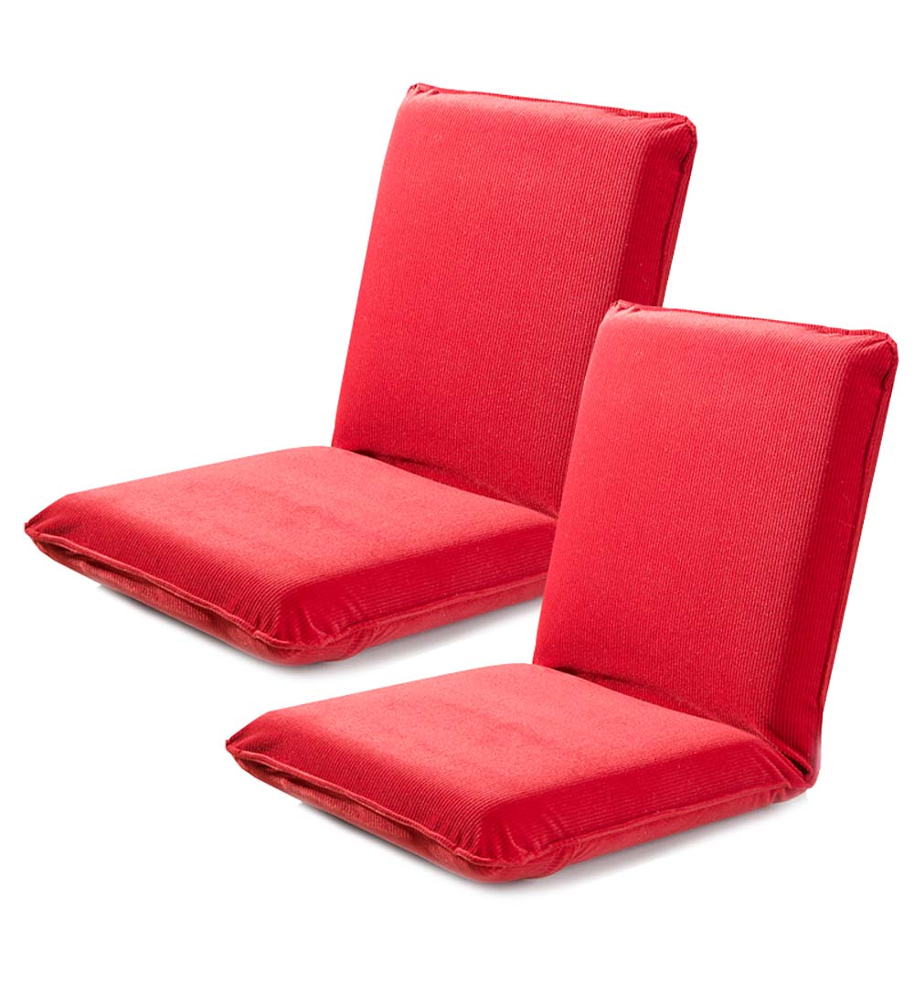 Multiangle Floor Chairs with Adjustable Back, Set of 2