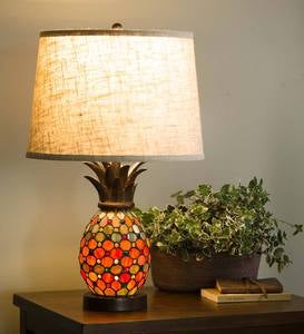 Pineapple Stained Glass Table Lamp