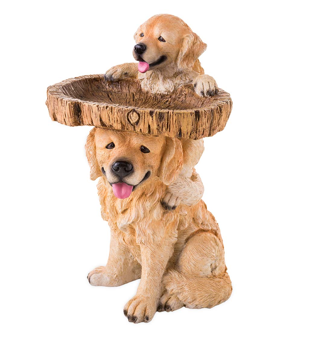 Playful Puppies Birdbath