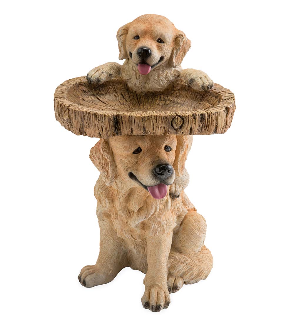 Playful Puppies Birdbath