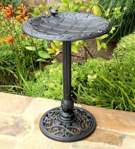 English Ivy Metal Birdbath