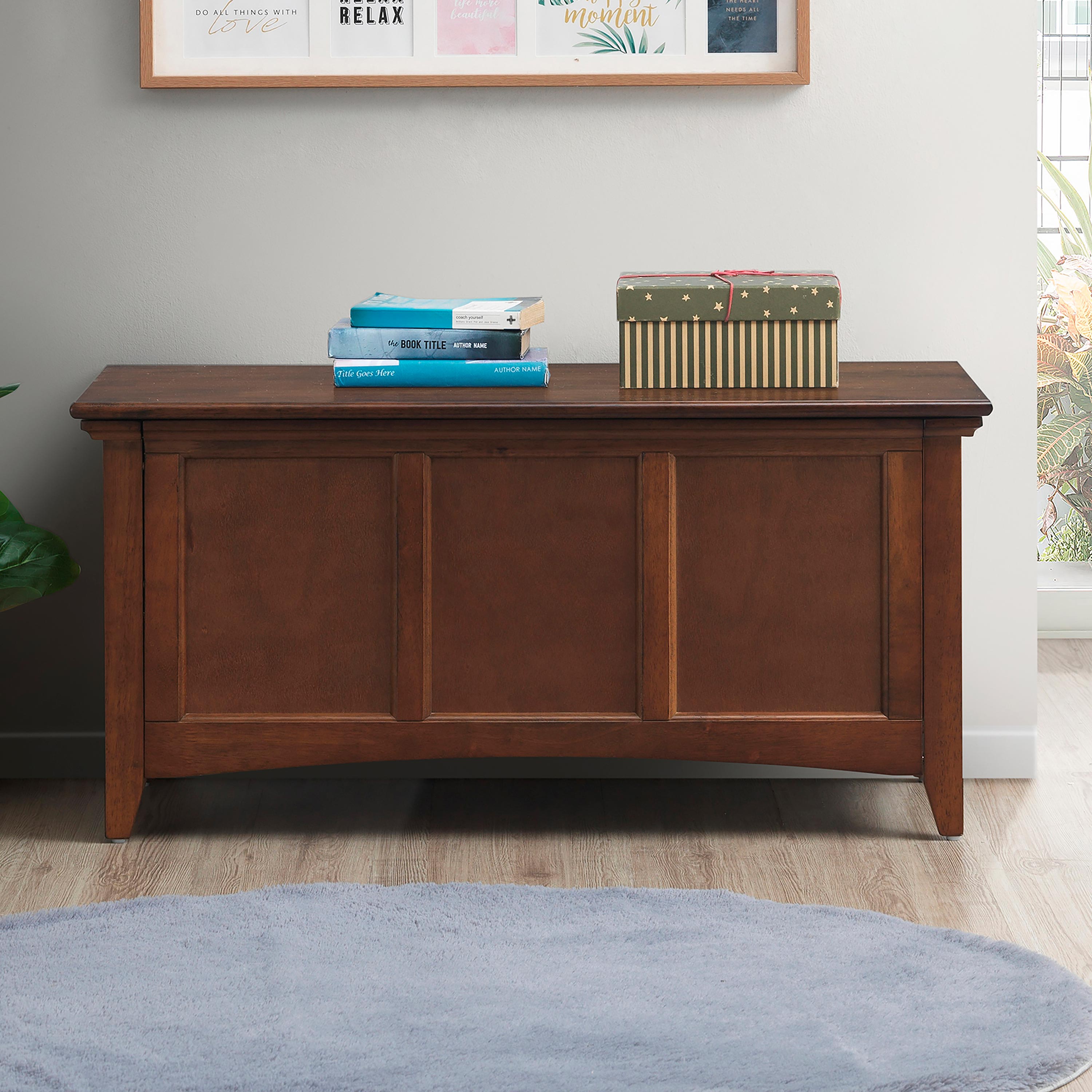 Hinged Paneled Storage Chest/Console