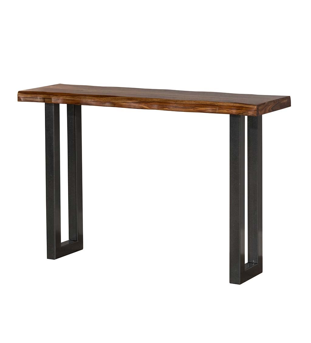 Eldicott Sheesham Wood and Metal Sofa Table