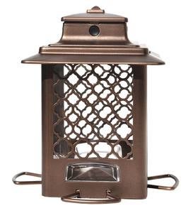 Squirrel-Resistant Metal Hopper Bird Feeder