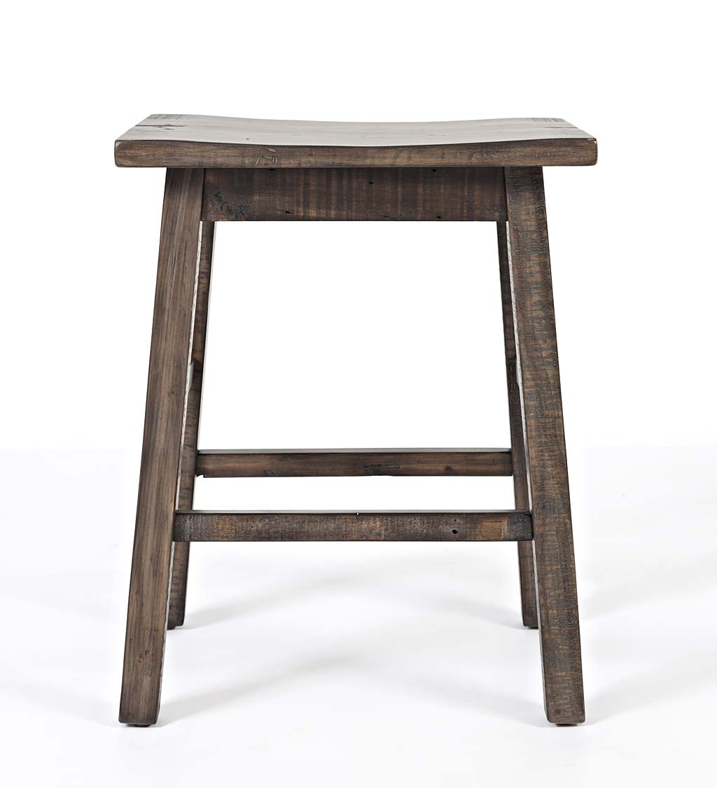 Cape Charles 3-Piece Barnwood Dining Set with Stools